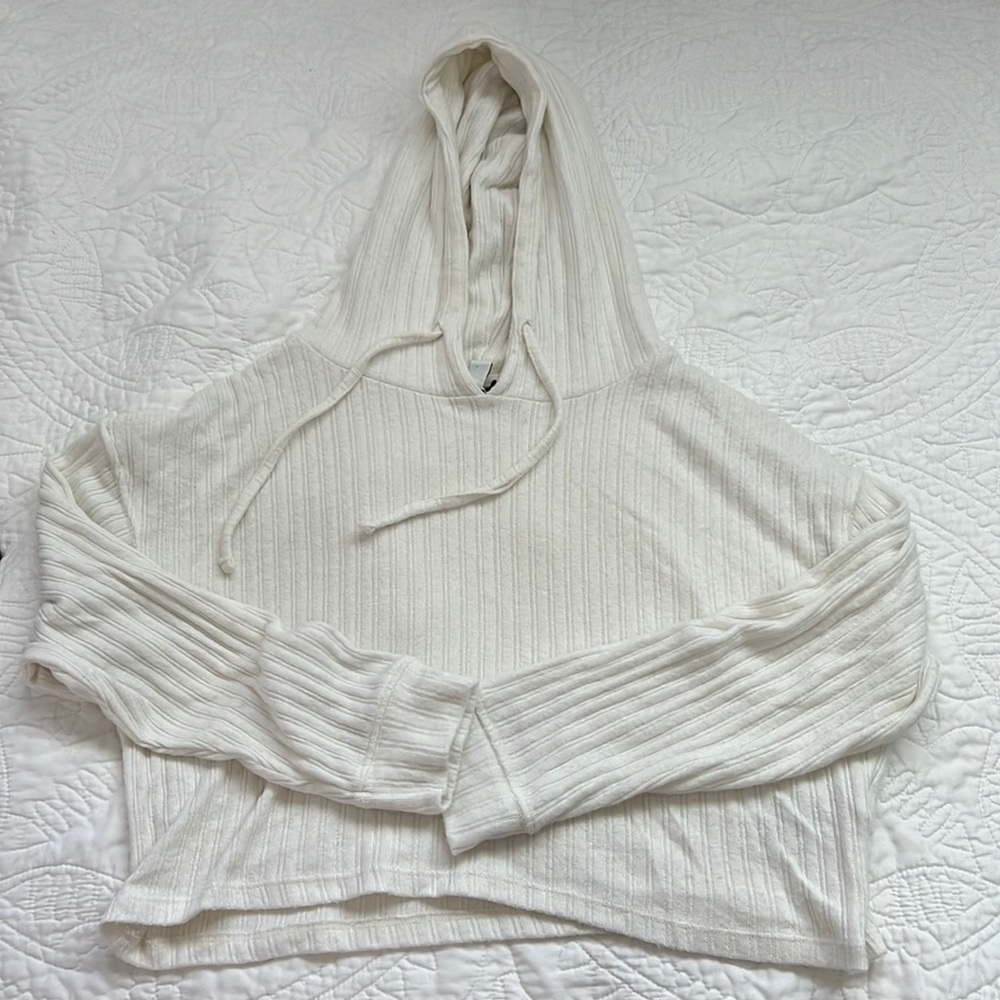 Topshop cream crop sweater
